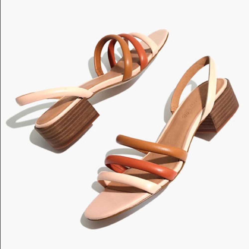 Madewell The Addie Slingback Sandal in Leather